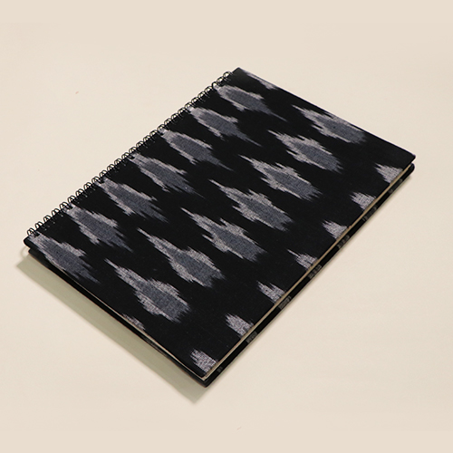 Black ikkat print journal 