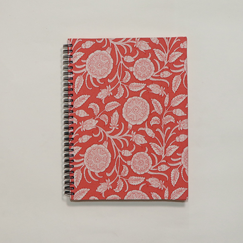 Red flower print journal 