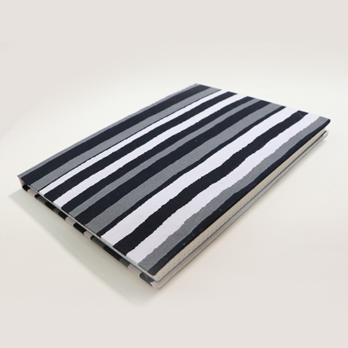 Black, grey and white stripes journal 
